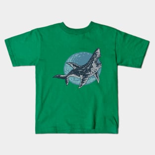 angry face blue shark Kids T-Shirt